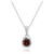 Garnet Silver Necklace