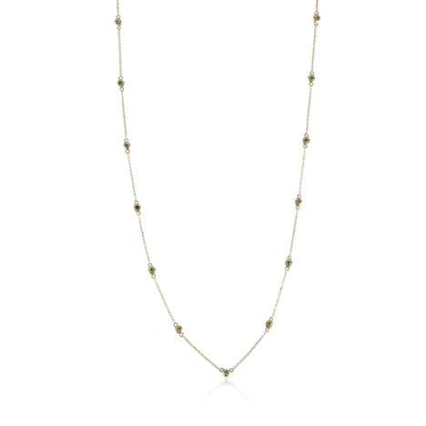 Gouden halsketting met I2 Champagne Diamanten (de Melo)