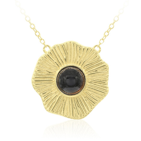 Schwarzer Onyx-Silbercollier