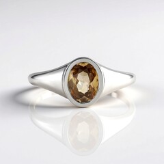 Anello in argento con Zircone Mandarino