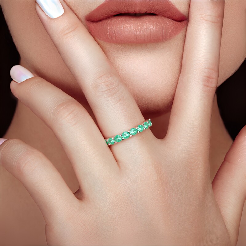 Anello in argento con Smeraldo Colombiano
