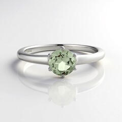 Anello in argento con Ametista Verde