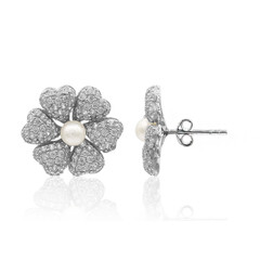 Süßwasserzuchtperlen-Silberohrringe