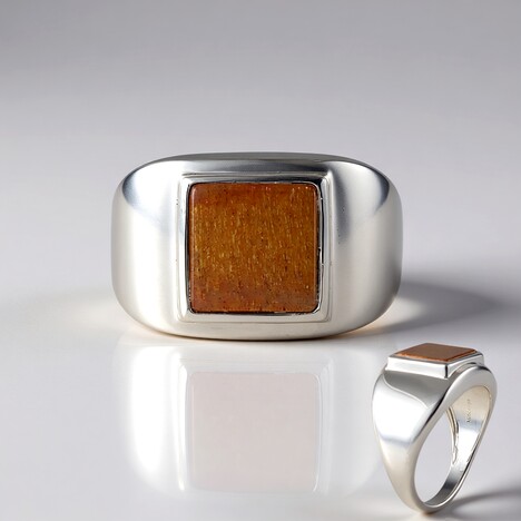 Anello in argento con Pietra del Sole (MONOSONO COLLECTION)