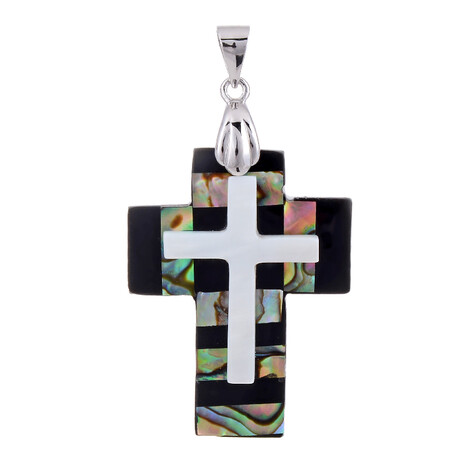 Abalone-Muschel-Silberanhänger