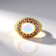 Anello in argento con Opale di Welo (Adela Silber)