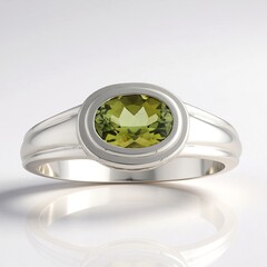 Anello in argento con Tormalina Verde Brasiliana (Pallanova)