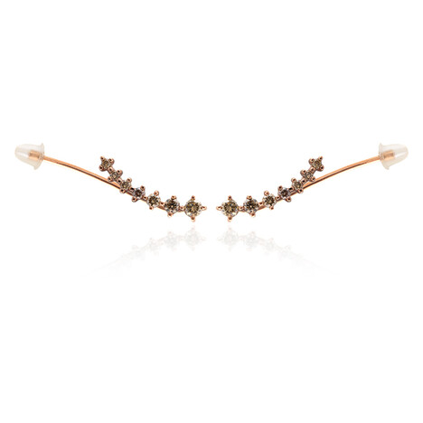 SI1 Argyle-Rose de France-Brillant-Goldohrringe (Annette)