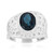 Zilveren ring met een Londen-blauwe topaas (de Melo Essence)