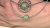 Colgante en plata con Cuarzo verde (MONOSONO COLLECTION)