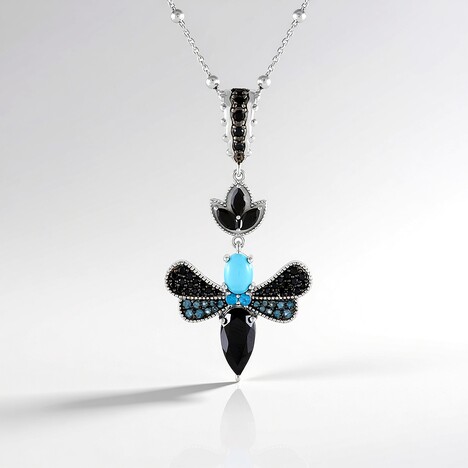 Collana in argento con Onice Nero (Dallas Prince Designs)
