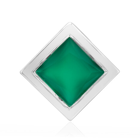 Colgante en plata con Ágata verde (MONOSONO COLLECTION)