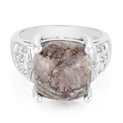 Anello in argento con Diaspro Dentritico Sonora