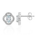Boucles d'oreilles en argent et Topaze bleu Suisse
