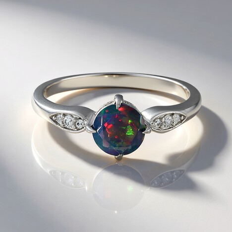 Anello in argento con Opale Mezezo