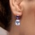 Pendientes en plata con Cuarzo azul lunar