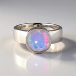 Anello in argento con Opale di Welo