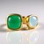 Anello in argento con Onice Verde