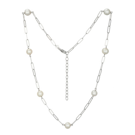 Collar en plata con Perla blanca Freshwater (Adela Silber)