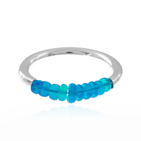 Anello in argento con Opale Blu dell'Etiopia (Maigold Kreativ)