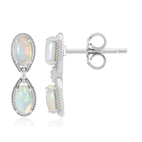 Australischer Opal-Silberohrringe