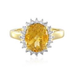 Anillo en plata con Citrino
