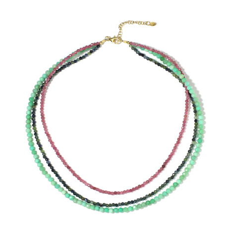 Nigerian Pink Tourmaline Silver Necklace