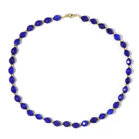 Königsblauer Quarz-Silberhalskette