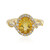 Anillo en plata con Berilo amarillo