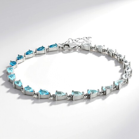 Bracciale in argento con Topazio Bianco