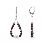 Pendientes en plata con Perla blanca Freshwater