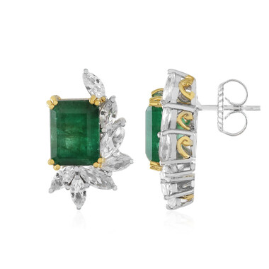 Sambia-Smaragd-Silberohrringe (Gems en Vogue)