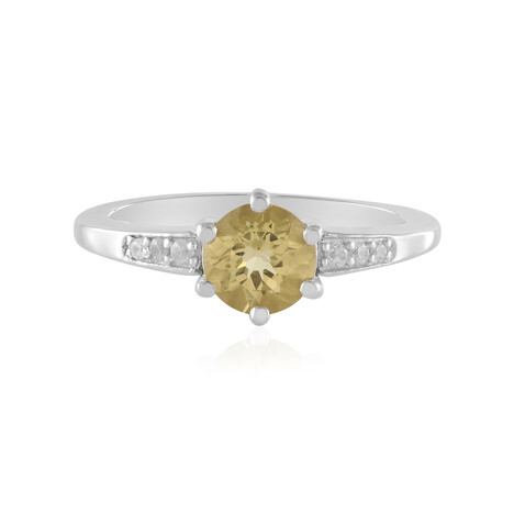 Bague en argent et Béryl jaune