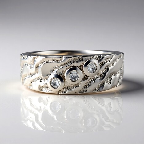 Anello in argento con Diamante I2 (H) (de Melo Essence)