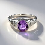 Bague en argent et Quartz azur
