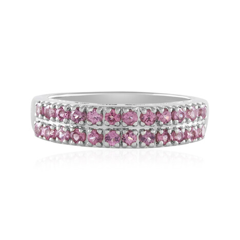 Anillo en plata con Granate de Malaya