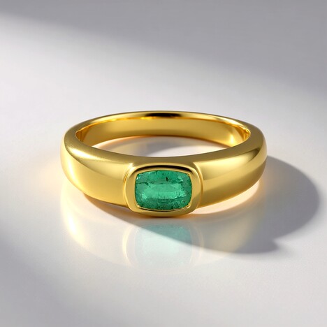 Anello in argento con Smeraldo Russo