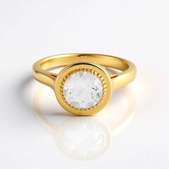 Anello in argento con Topazio Bianco