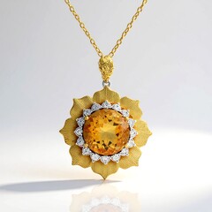 Collana in argento con Citrino