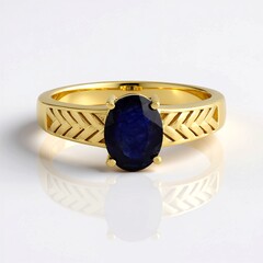 Anello in argento con Zaffiro Blu del Madagascar