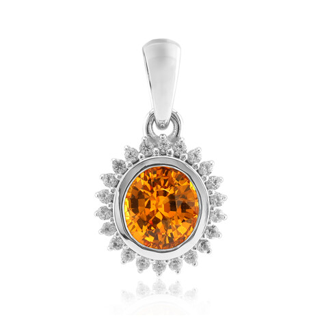 Gouden hanger met een Ban Ka Cha oranje Saffier