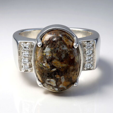 Anello in argento con Quarzo Dinosauro