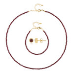 Set en plata con Granate de Mozambique