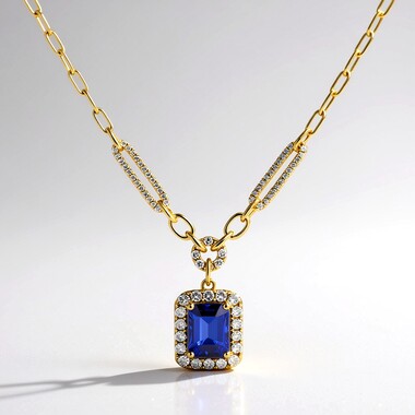 AAA-Tansanit-Goldcollier (CIRARI)