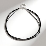 Collana in argento con Spinello Nero