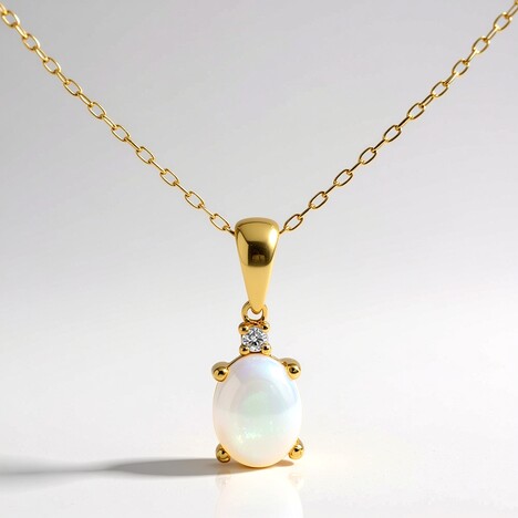 Collana in oro con Opale di Welo AAA