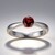 Anello in argento con Granato Mozambico