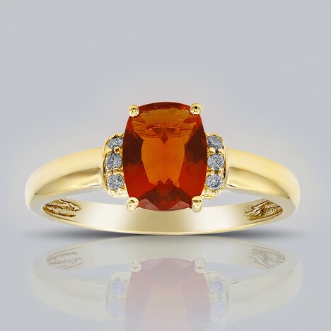 Anello in oro con Opale di Fuoco Messicano (CIRARI)