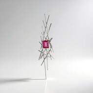 Colgante en plata con Topacio rosa (MONOSONO COLLECTION)