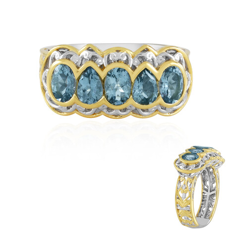 Anillo en plata con Aguamarina (Gems en Vogue)